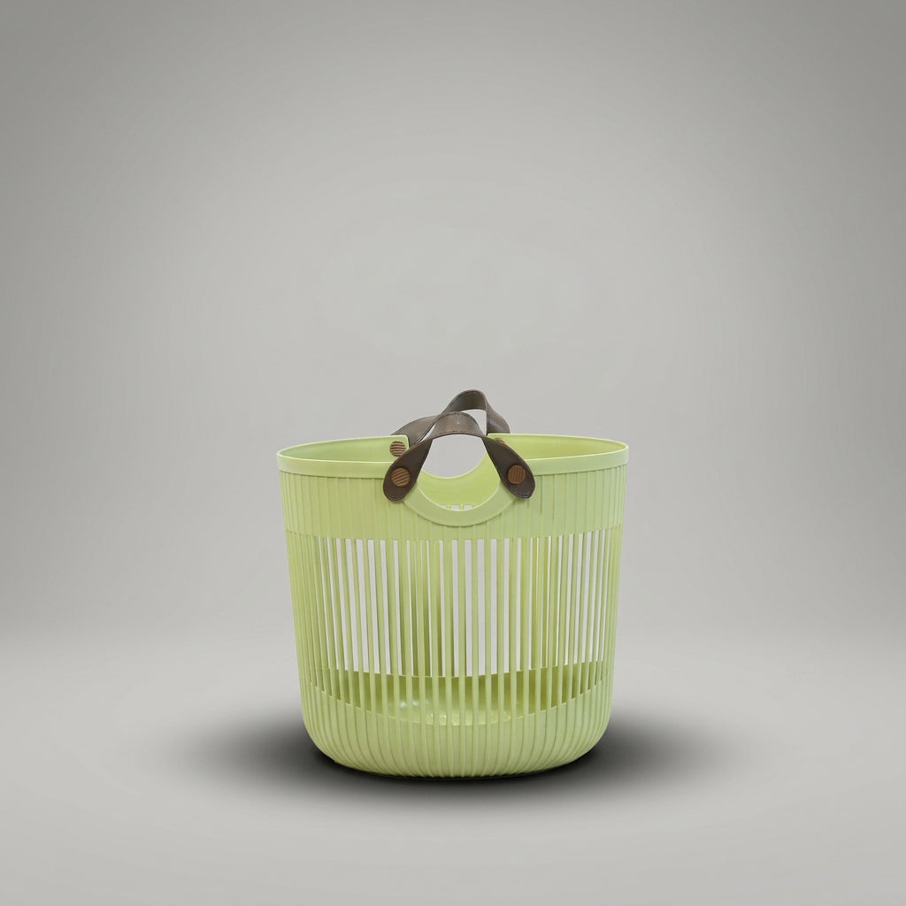 Green Plastic Laundry Basket By Zodiya