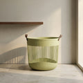 Green Plastic Laundry Basket (Medium) by Zodiya