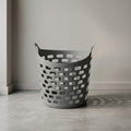 Grey Plastic Laundry Basket (Medium) By Zodiya
