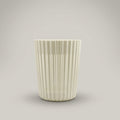 White Slatted Plastic Trash Can By Zodiya