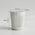 White Slatted Plastic Trash Can By Zodiya