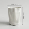 White Plastic Trash Can By Zodiya