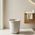 White Plastic Trash Can By Zodiya