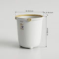 White Plastic Trash Can By Zodiya