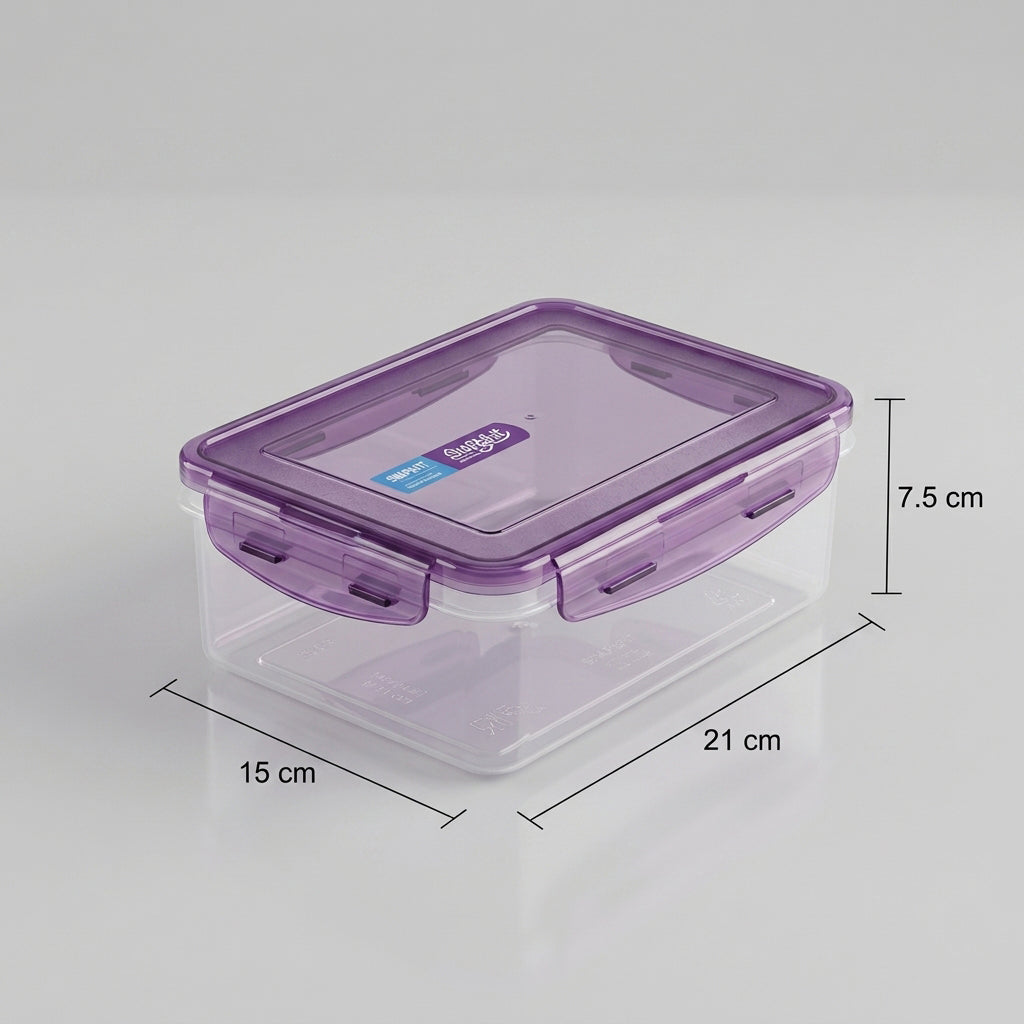 Plastic Food Storage Container Box (1250) by Zodiya