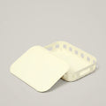 Cream Plastic Storage Box with Lid By Zodiya