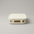 Cream Plastic Storage Box with Lid By Zodiya