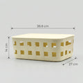 Cream Plastic Storage Box With Lid  (small) By Zodiya