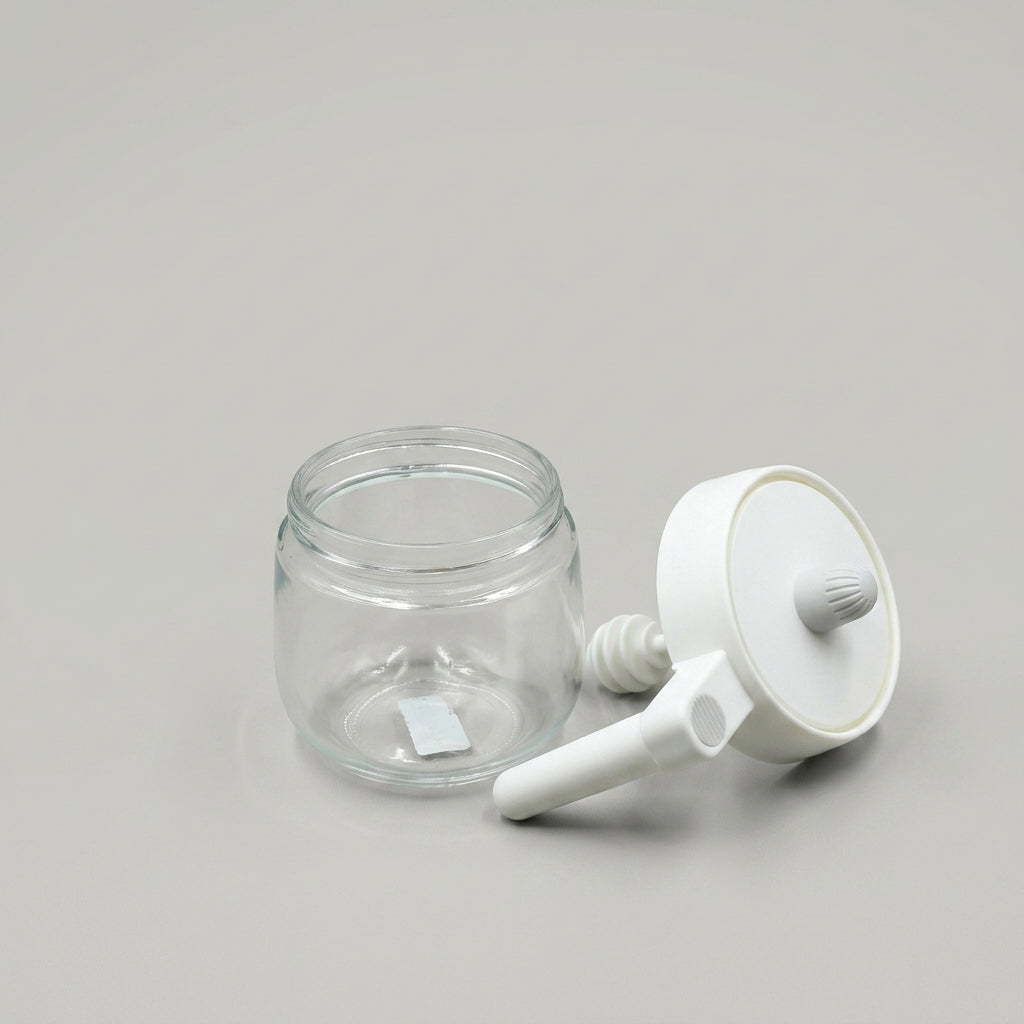 Plastic Oil & Honey Jar with Brush Wand By Zodiya