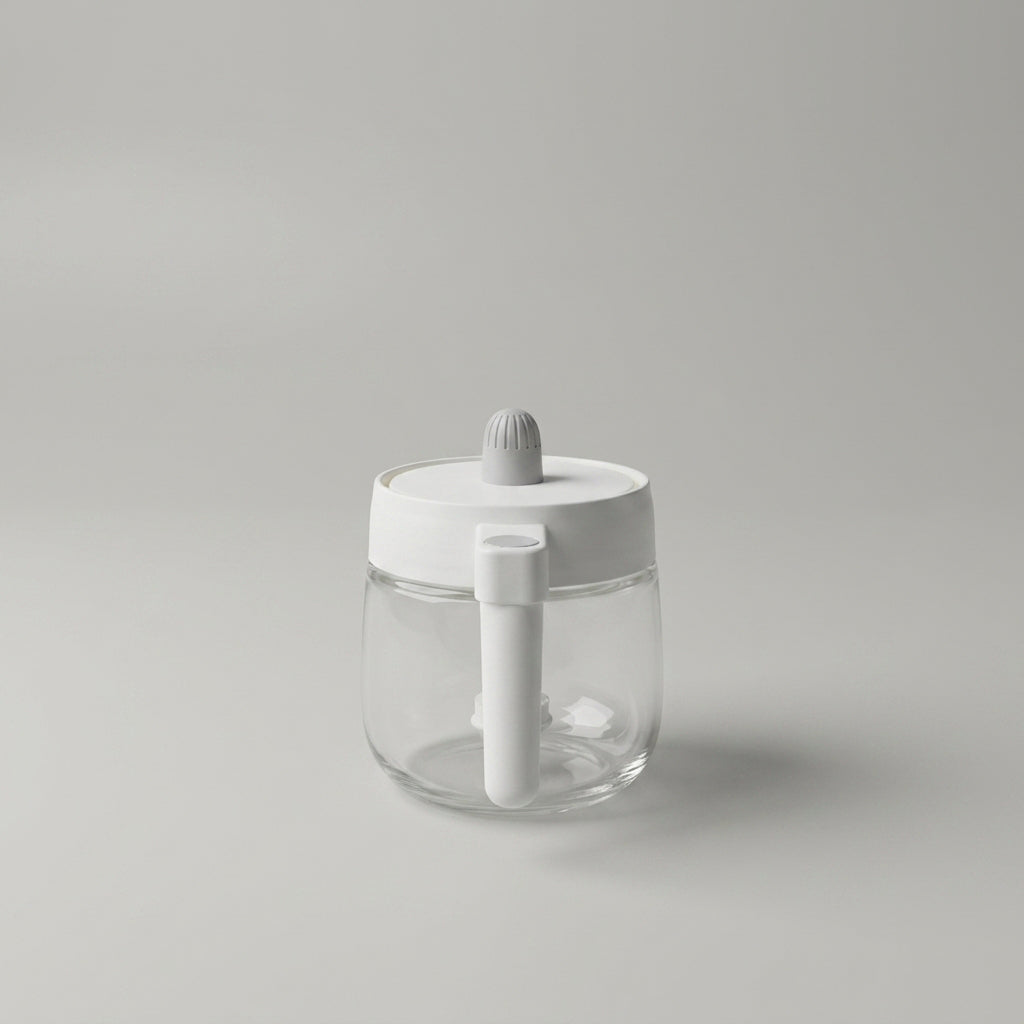 Plastic Oil & Honey Jar with Brush Wand By Zodiya