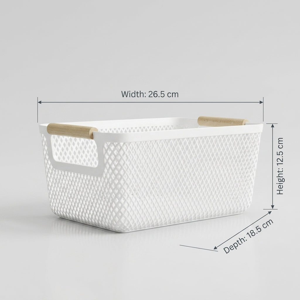 White Metal Multipurpose Organiser Basket By Zodiya