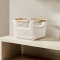 White Metal Multipurpose Organiser Basket By Zodiya