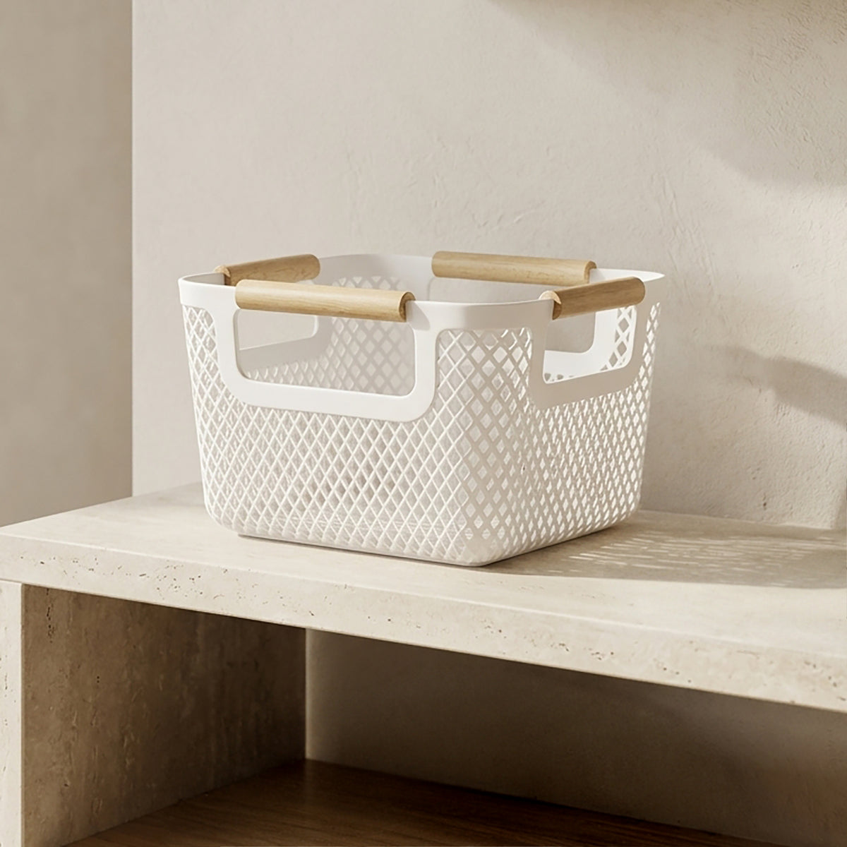 White Metal Multipurpose Organiser Basket By Zodiya