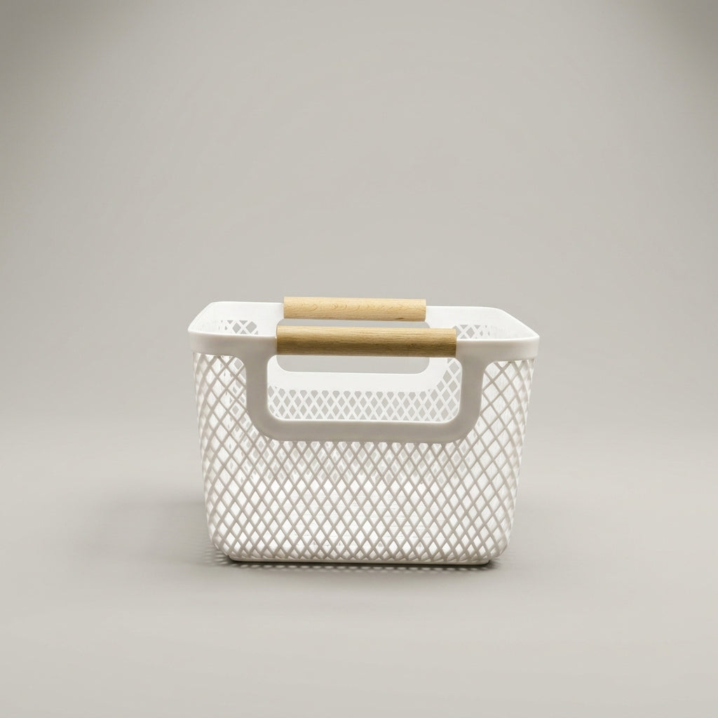 White Metal Multipurpose Organiser Basket By Zodiya