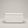 White Small Mesh Plastic Storage Basket By Zodiya