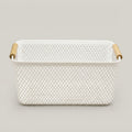 White Multipurpose Plastic Storage Basket By Zodiya