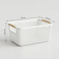 White Multipurpose Plastic Storage Basket By Zodiya