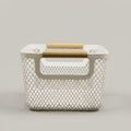 White Multipurpose Plastic Storage Basket By Zodiya