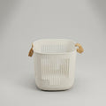 White Plastic Laundry Basket ( Medium) by Zodiya