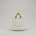 White Plastic Laundry Basket ( Medium) by Zodiya