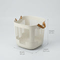 White Plastic Laundry Basket ( Medium) by Zodiya