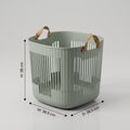 Grey Small Plastic Laundry Basket By Zodiya
