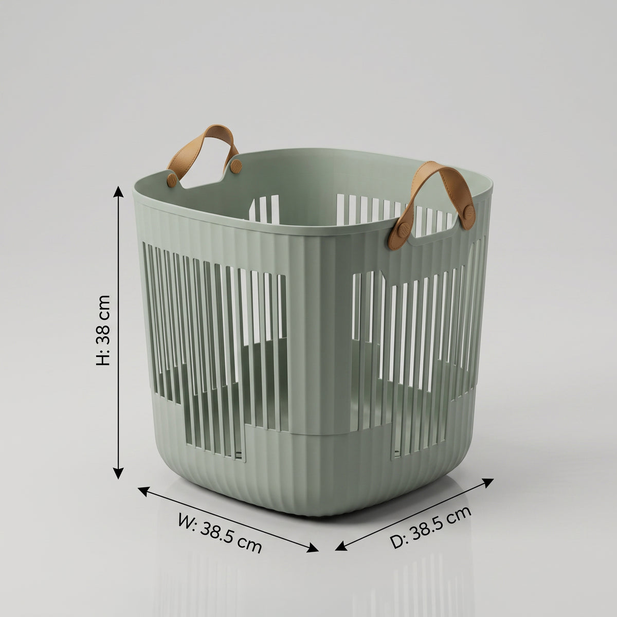 Grey Small Plastic Laundry Basket By Zodiya