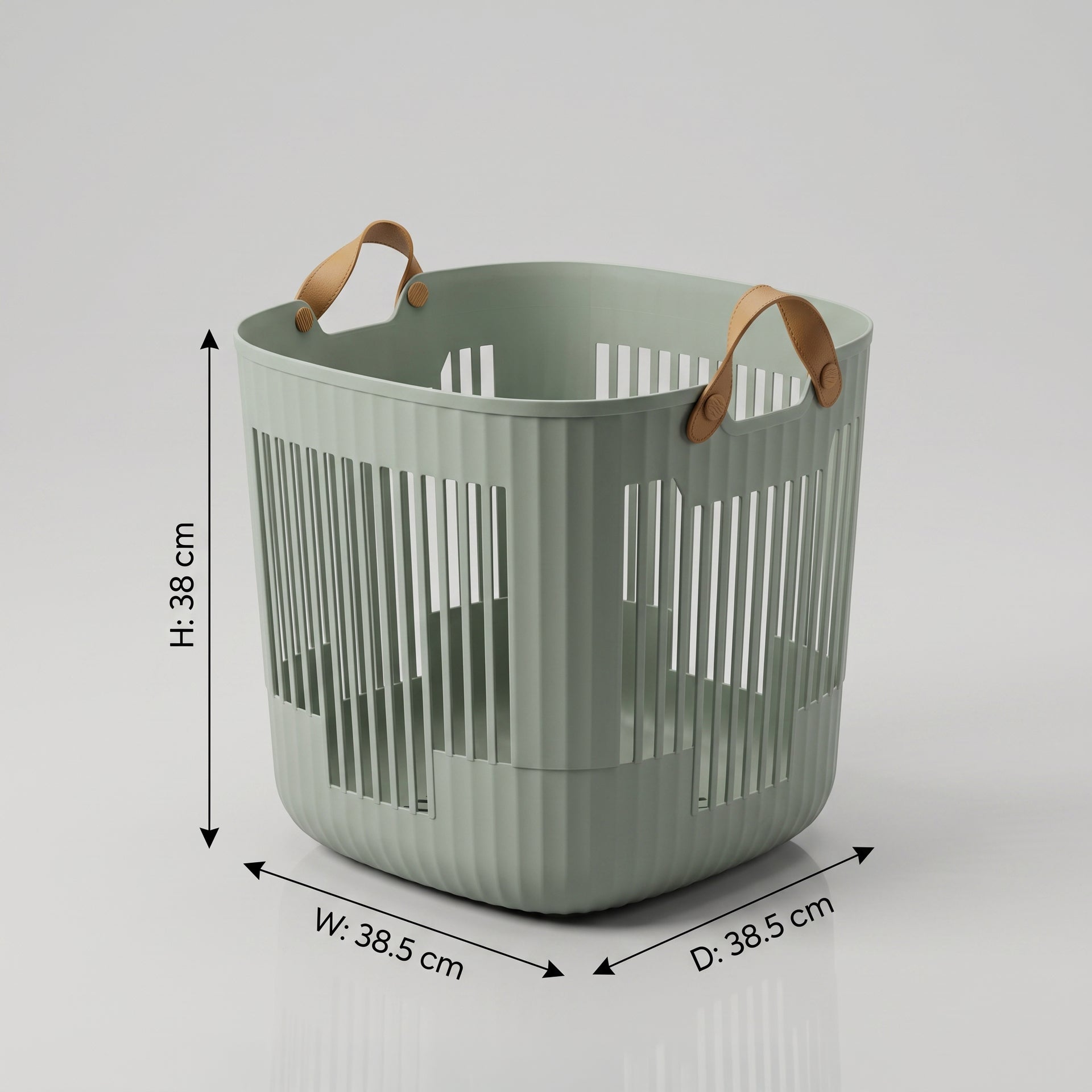 Plastic -laundry Basket Grey- Medium By Zodiya