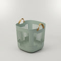 Grey Small Plastic Laundry Basket By Zodiya