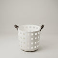 White Large Plastic Laundry Basket by Zodiya