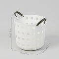 White Large Plastic Laundry Basket by Zodiya