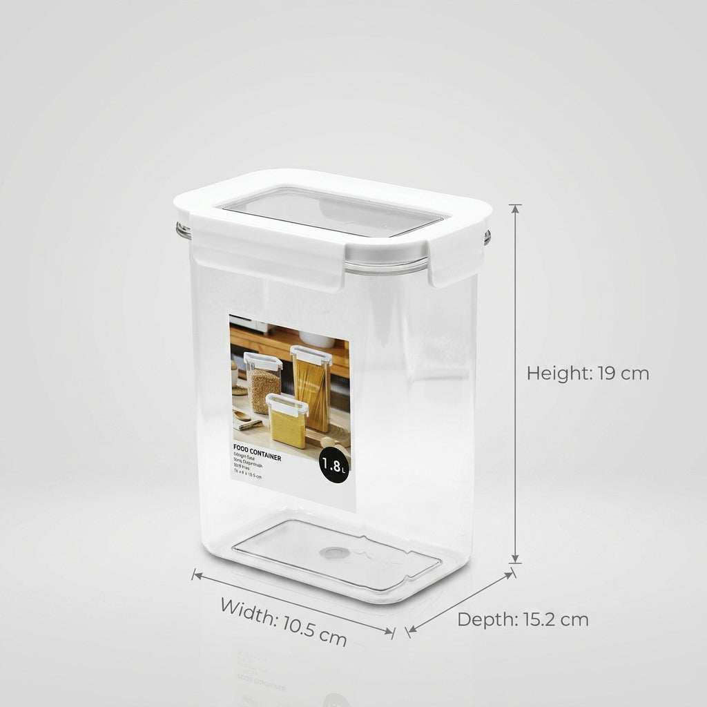 Plastic Food Container Box (1.8 Ltr) By Zodiya