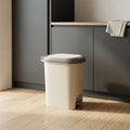 White Plastic Trash Bin By Zodiya