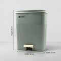 Grey Plastic Trash Bin With Pedal By Zodiya