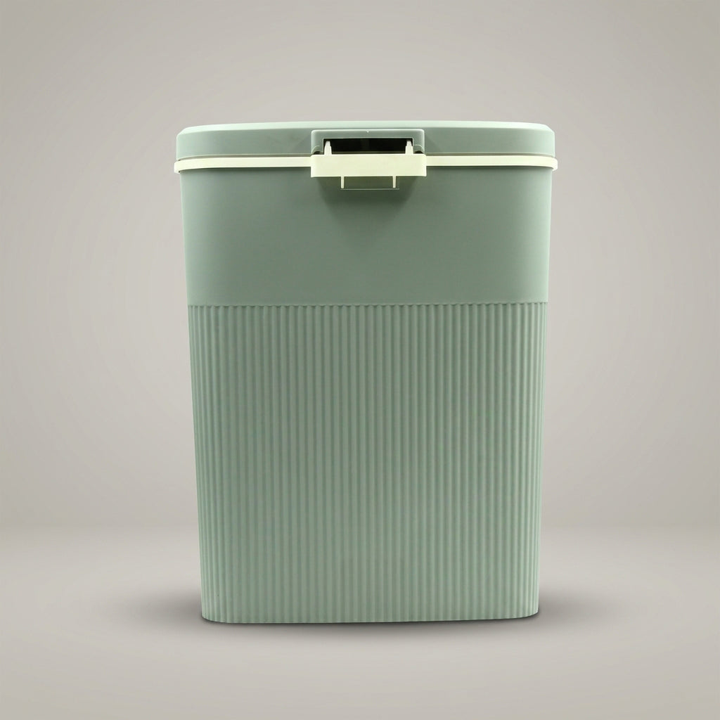 Grey Plastic Trash Bin With Pedal By Zodiya
