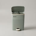 Grey Plastic Trash Bin With Pedal By Zodiya
