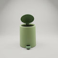 Beige Plastic Trash Bin By Zodiya