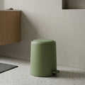 Beige Plastic Trash Bin By Zodiya
