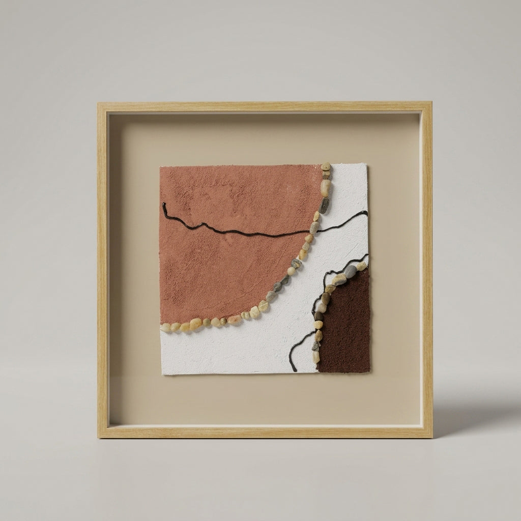 Wooden Frame For Wall (Sand Stone Design) By Zodiya