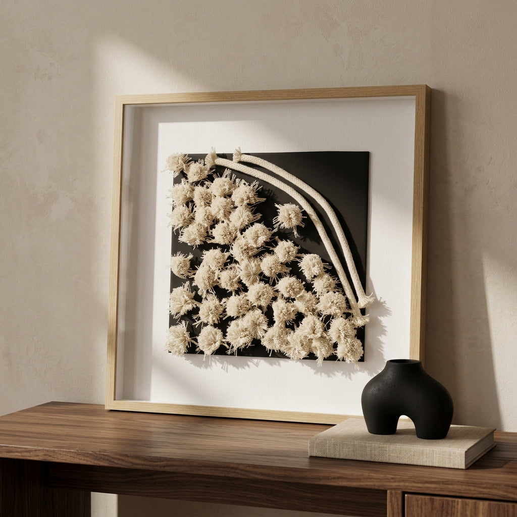 Wooden Wall Frame (Dry Floral Design) By Zodiya