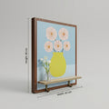 Wooden Floral Wall Art Key Holder by Zodiya