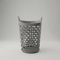 Grey Large Plastic Laundry Basket By Zodiya