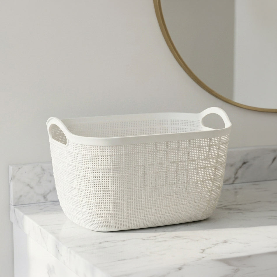 White Organiser Basket (Medium)  By Zodiya