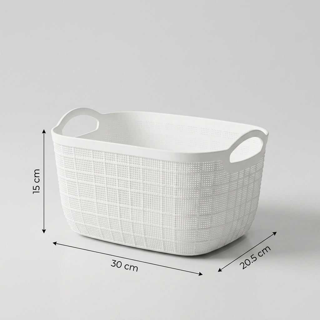 White Organiser Basket (Medium)  By Zodiya