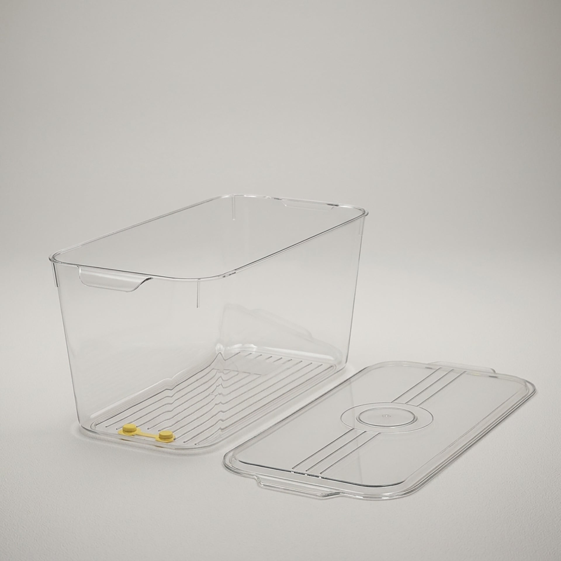 Plastic Refrigerator Storage Box With Botton Drain Button By Zodiya-5