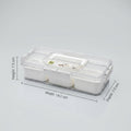 Plastic Fridge Organiser Box (6 Compartments) By Zodiya