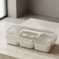 Plastic Fridge Organiser Box (6 Compartments) By Zodiya