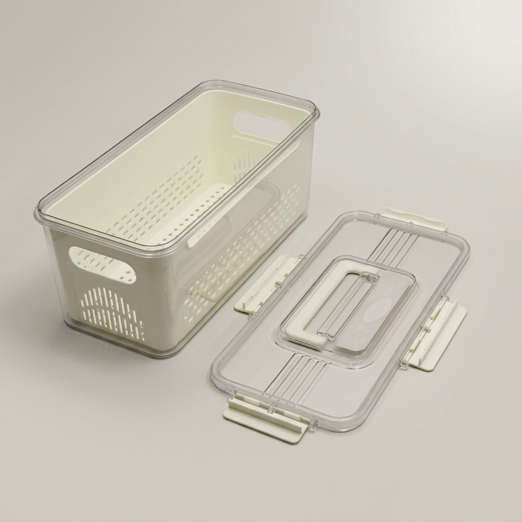 Plastic Large Fridge Storage Box With Lid By Zodiya