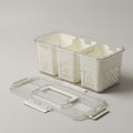 Refrigerator storage box with removable compartments by Zodiya