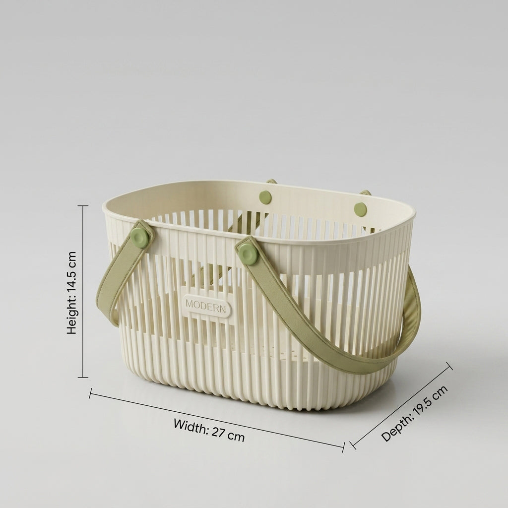 Beige Multipurpose Organiser Basket By Zodiya